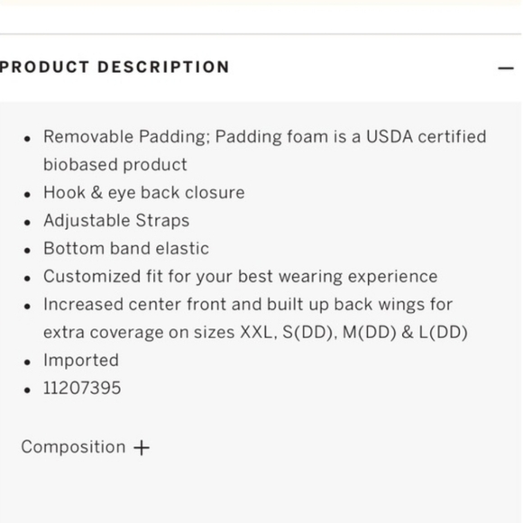 PINK Lace Bralette adjustable straps, hook & eye closure NWT size L - Picture 6 of 6